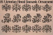Victorian Floral Damask Ornament, an Object Graphic by Gfx_Store (Thumbnail 32 of 32)
