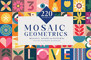 Mosaic Geometrics Shapes & Patterns, a Graphic by Paper Flowers Studio (Thumbnail 1 of 8)