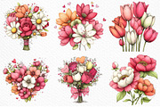 Whimsical Valentine’s Day Flowers, an Illustration by Craft Nest (Thumbnail 5 of 11)