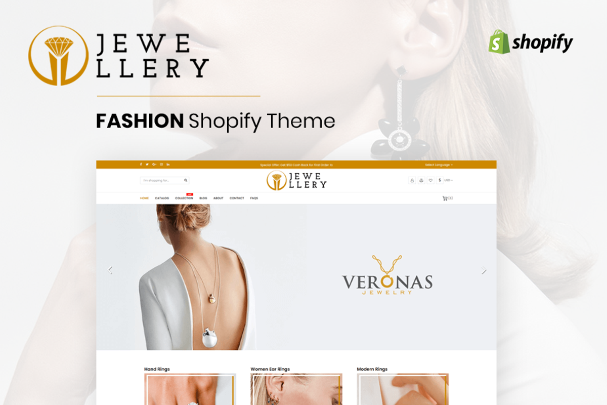 Jewellery Fashion Shopify Theme, a Shopify Template by ThemeTidy Shopify Agency