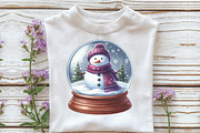 Christmas Snowman Globe Clipart, an Illustration by Libby Wishes (Thumbnail 5 of 8)