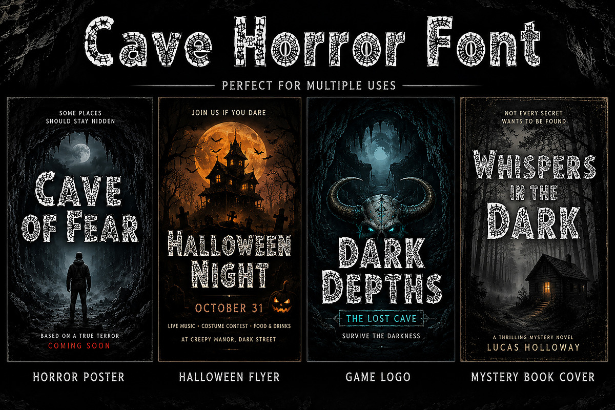 Cave Horror, a Serif Font by Wow Magic (Photo 4 of 5)