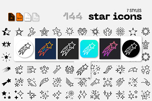 144 Star Icons