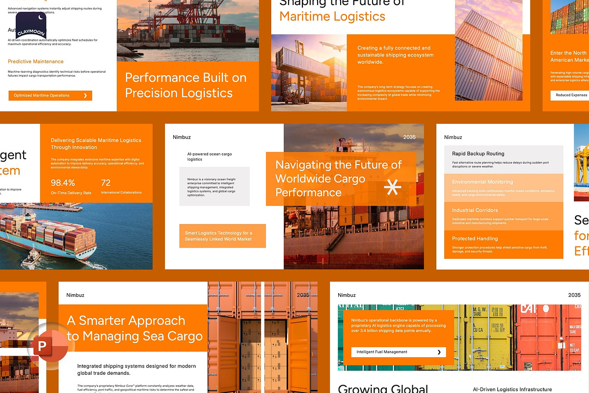 Ship Cargo & Maritime Logistics, a Presentation Template by Claymoon Lab (Photo 2 of 7)