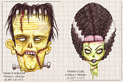 Watercolor Zombie Pop Illustrations, an Illustration by Dapper Dudell (Thumbnail 4 of 5)