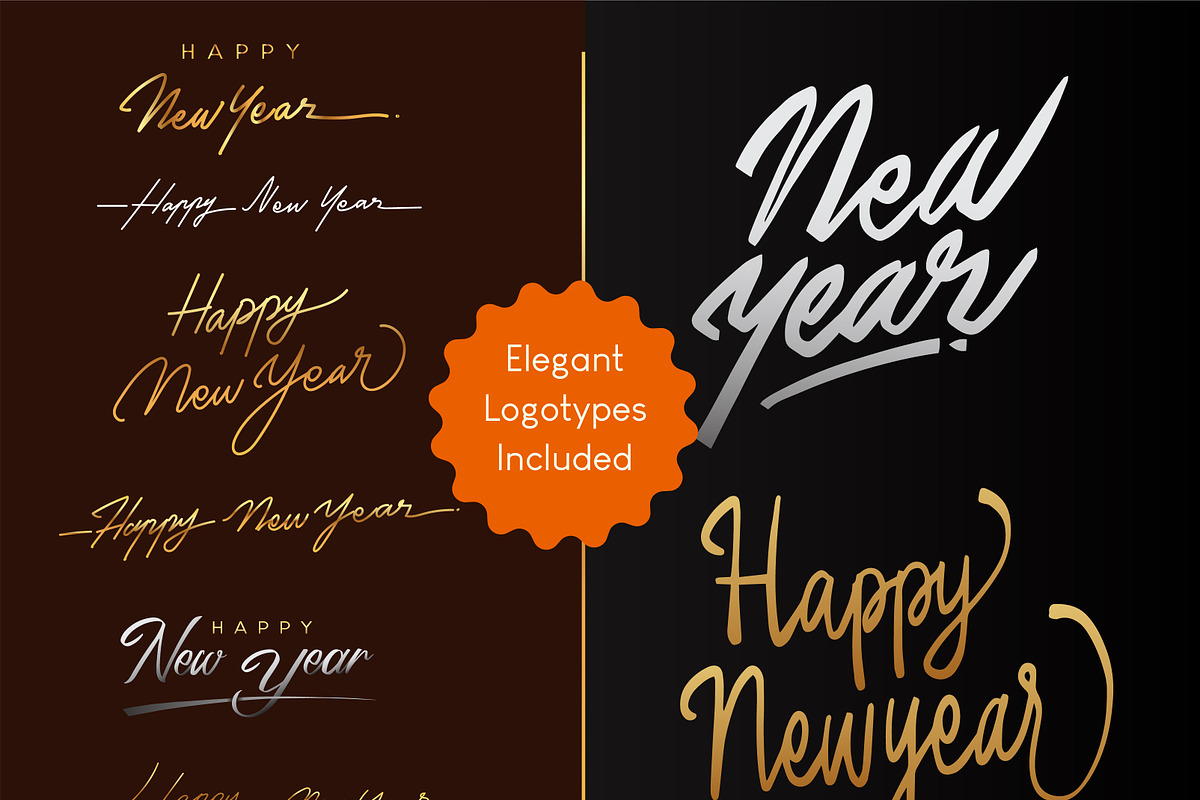 Happy New Year Logotype Bundle, an Object Graphic by OtpirusGraphic (Photo 3 of 9)
