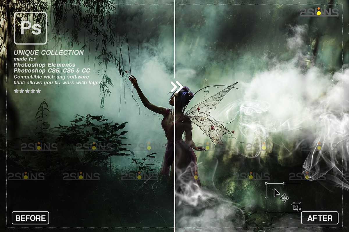 White smoke photo overlay, Fog, an Object Graphic by 2SUNS (Photo 2 of 9)
