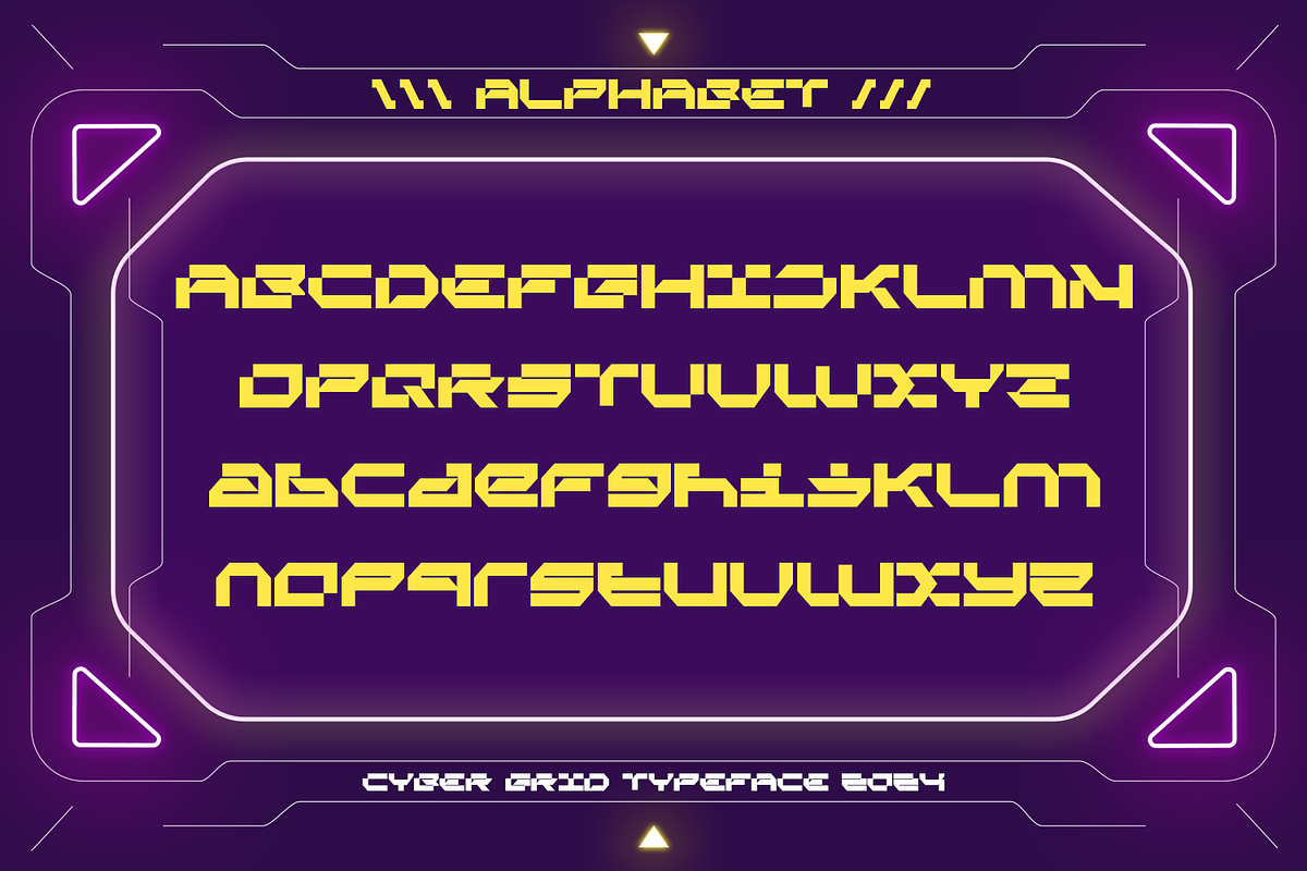 Cyber Grid - Cyber Crypto Font, a Sans Serif Font by Almarkhatype (Photo 6 of 15)