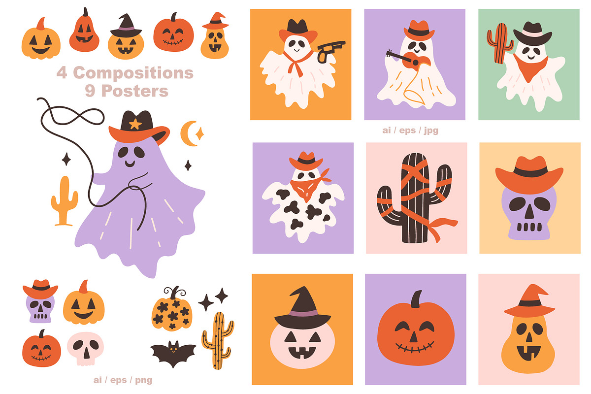 Wild West Halloween Collection + SVG, a Graphic by Katrinelly (Photo 4 of 9)