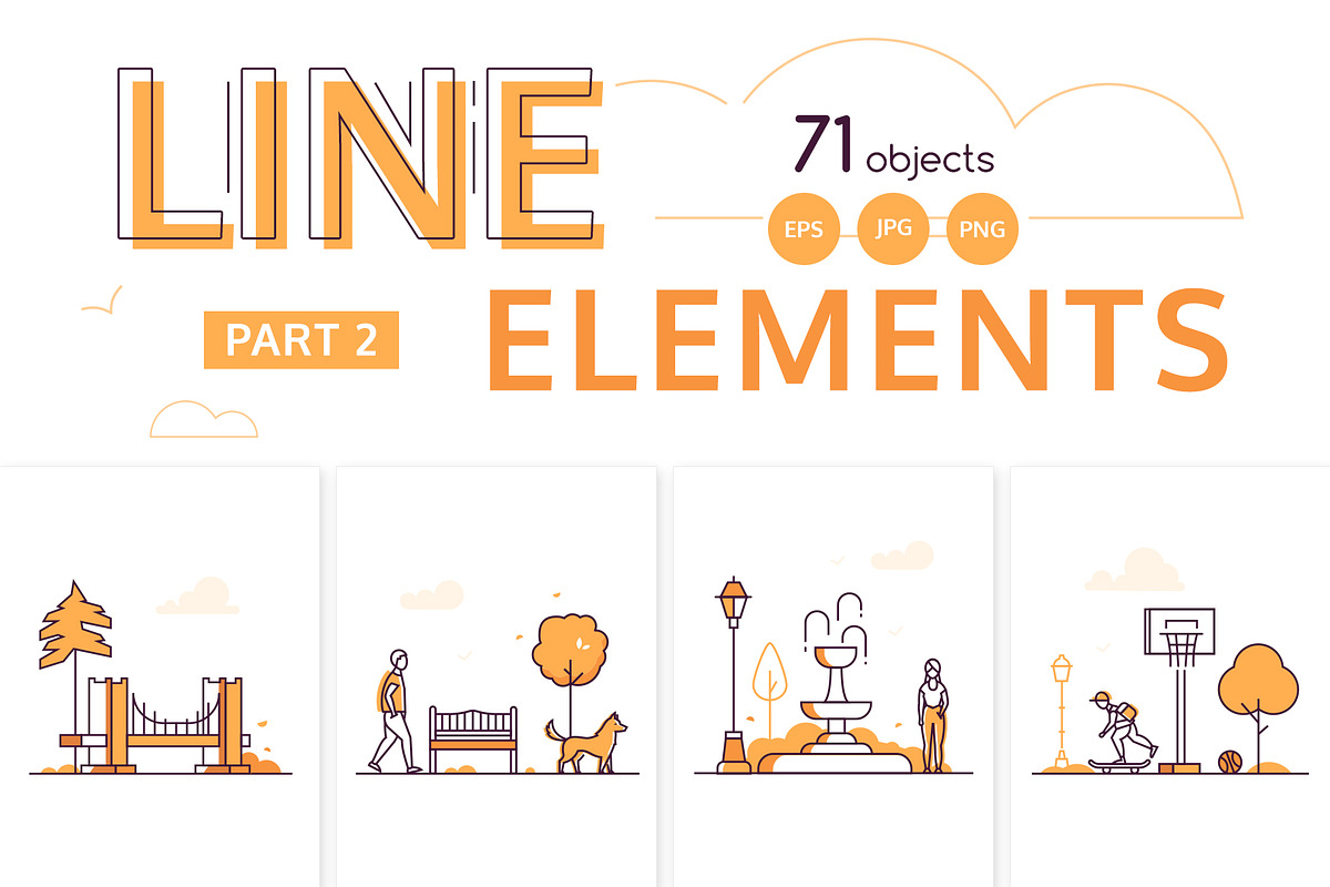 City, animals, people: line elements, an Animal Illustration by Boyko Pictures (Photo 1 of 8)
