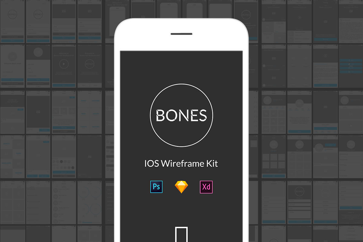 Bones IOS Wireframe Kit, a Wireframe Template by Web Donut (Photo 6 of 6)