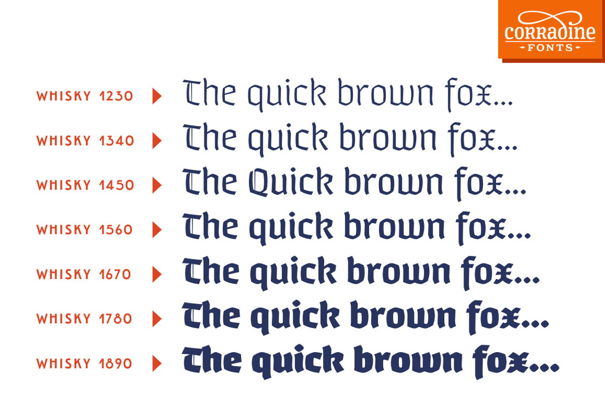 Whisky - A modern blackletter font preview 2