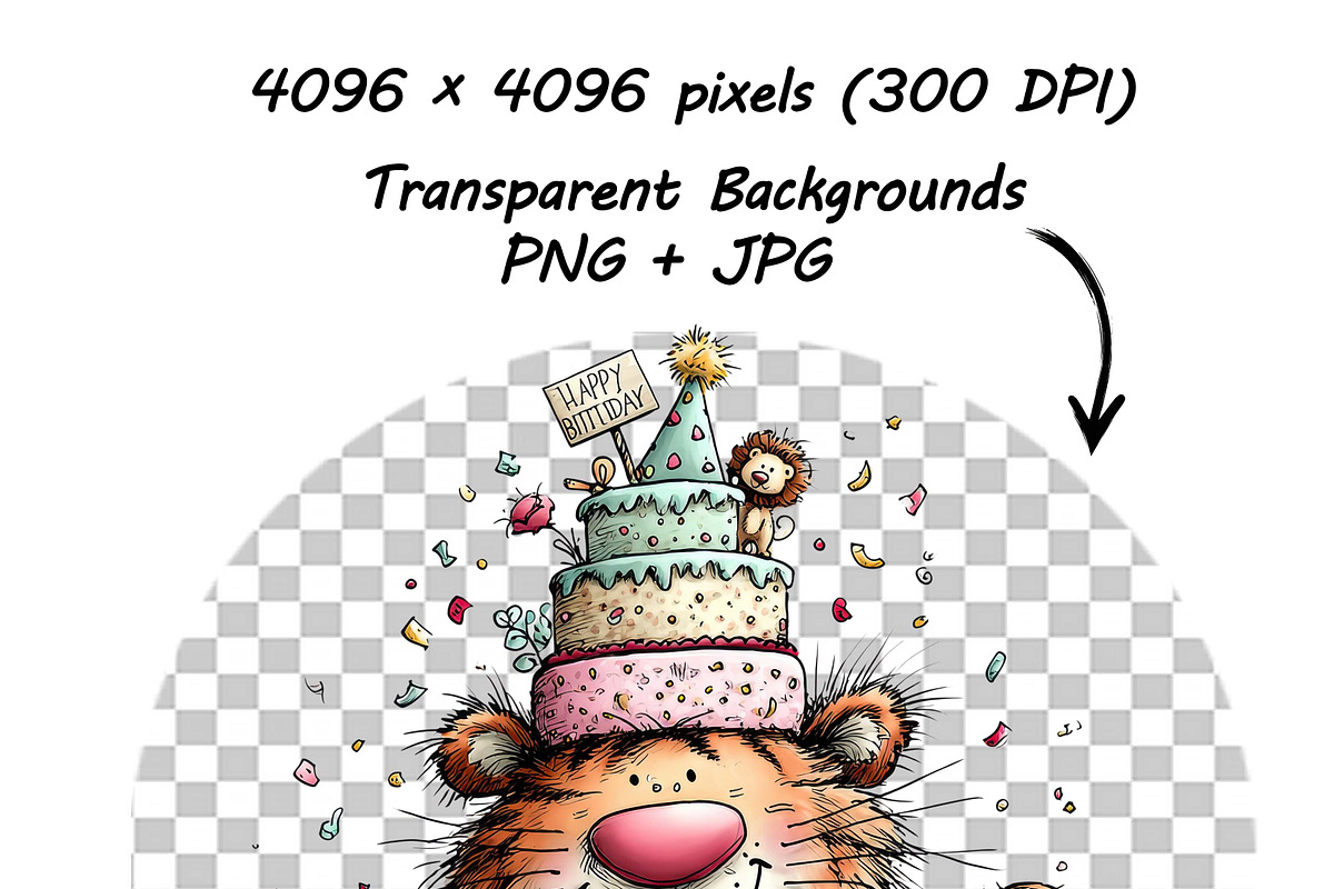 Tiger Birthday Party Safari Cliparts, a Graphic by one-touch (Photo 11 of 17)
