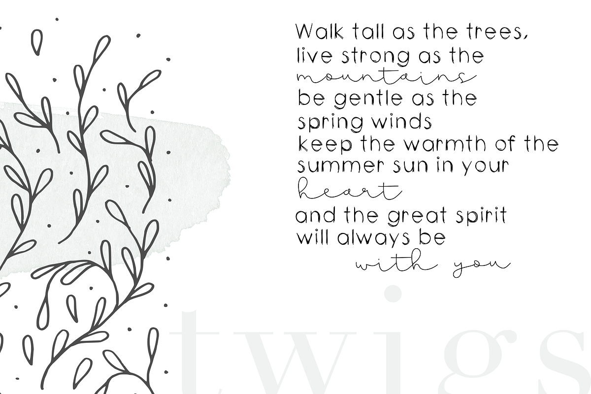 Twigs - A Handwritten Scribble Font preview 3