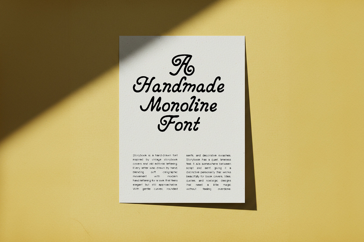 Storybook - Retro Hand-drawn Italic, a Handwritten Font by Studio Funshop by Kelli (Photo 4 of 9)