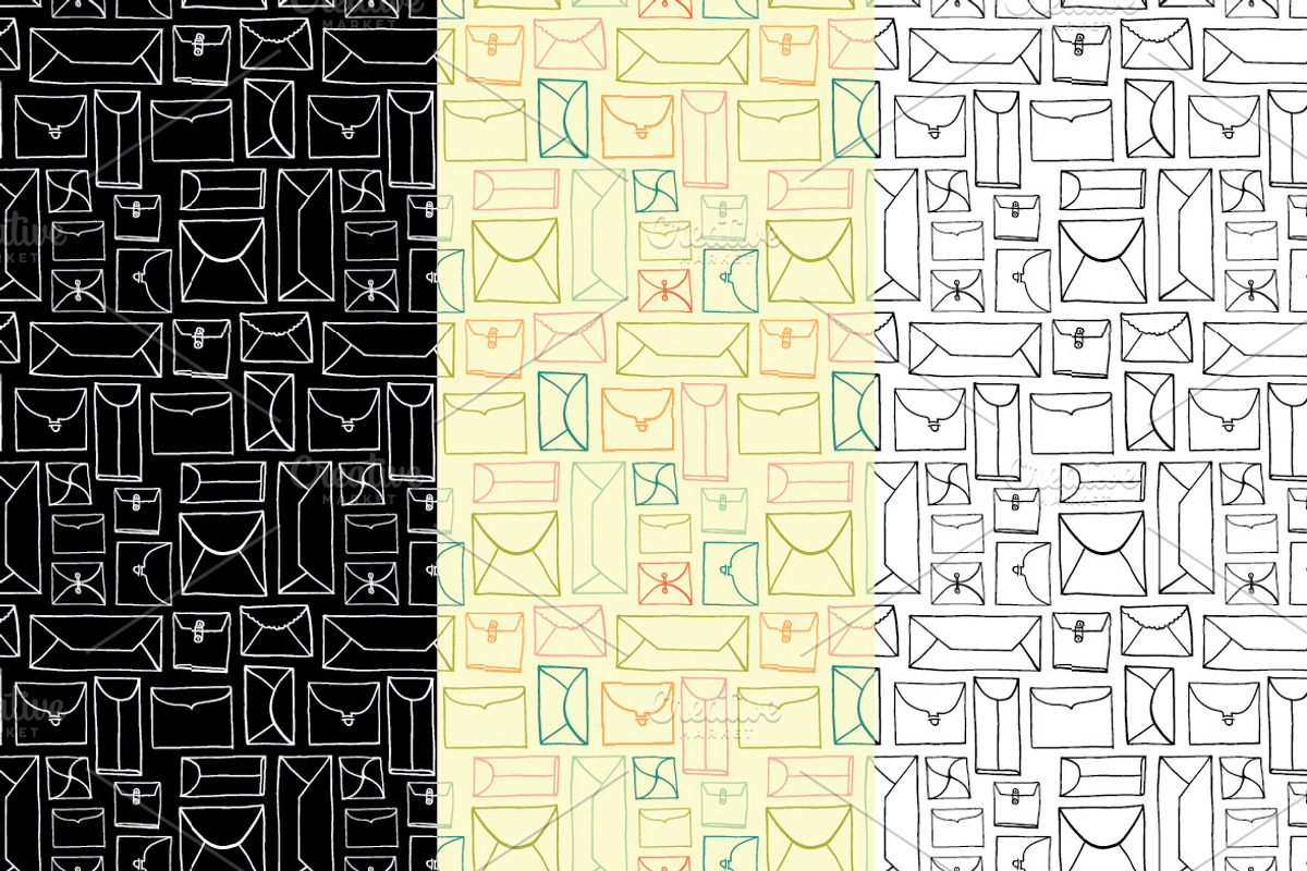 Envelopes Seamless Patterns preview 3