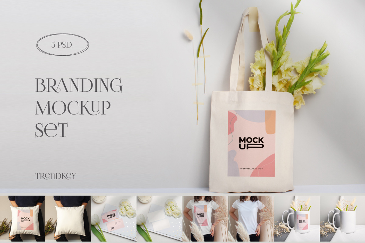 BRANDING LOGO MOCKUP BUNDLE, a Shirt Mockup by TrendkeyMockups (Photo 1 of 8)