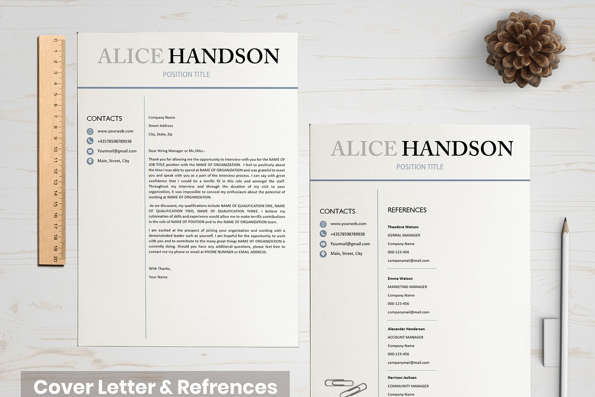 Professional Resume/ CV Bundle, a Resume Template by Wow Designs (Photo 3 of 21)