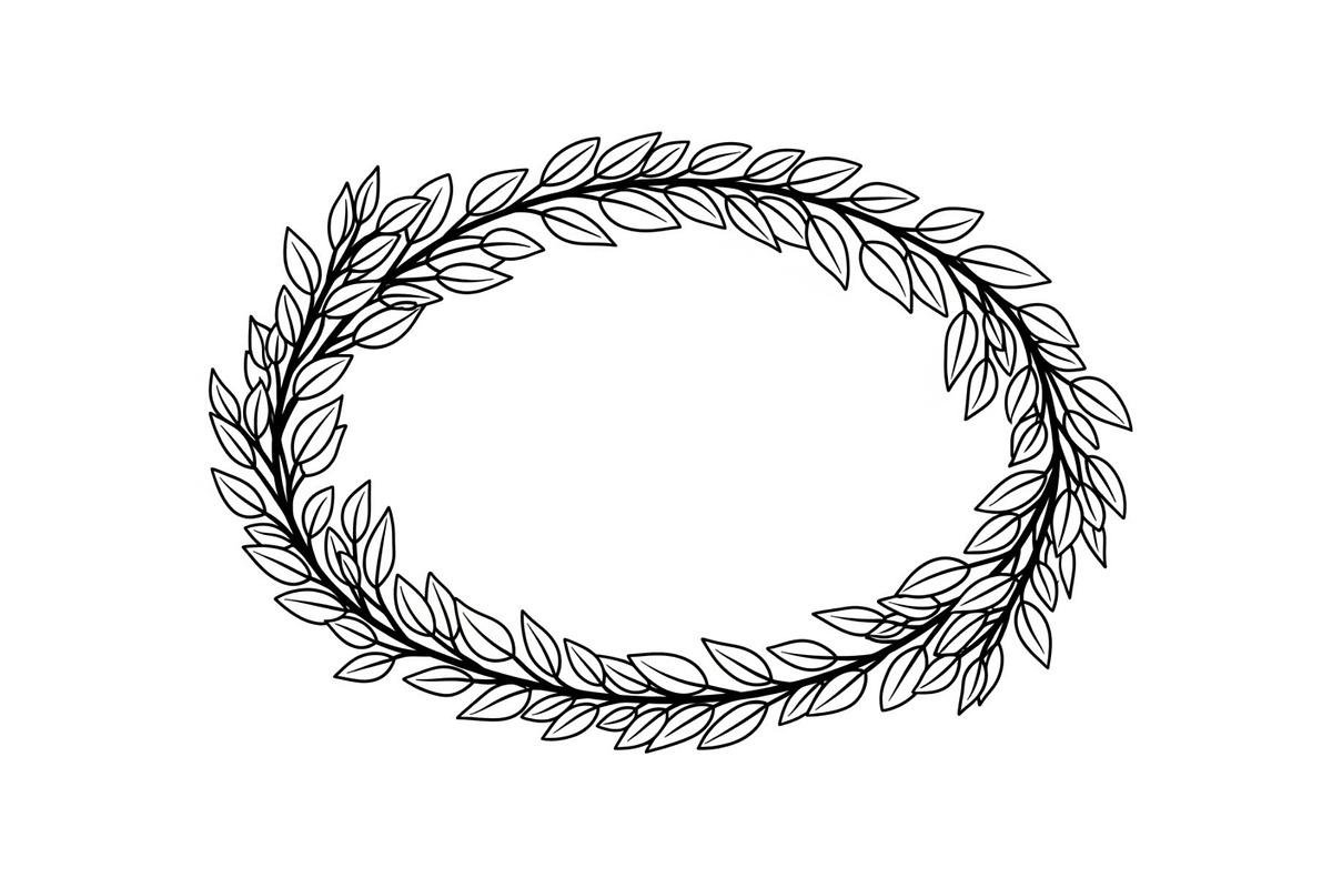 Botanical Oval Wreath Frame Bundle, an Illustration by Designer_Momina (Photo 44 of 51)