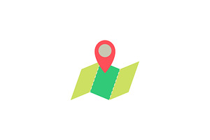map pointer and map color icon