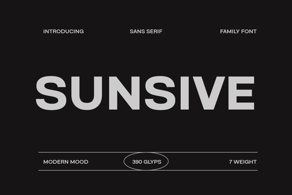 Sunsive Family Font, a Sans Serif Font by Yukita Creative (Photo 1 of 9)