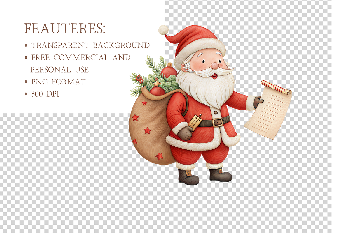 Hello Winter Watercolor Clipart, an Illustration by MockupWizard (Photo 4 of 5)