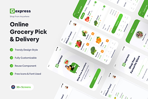Gexpress - Grocery Shop App Figma