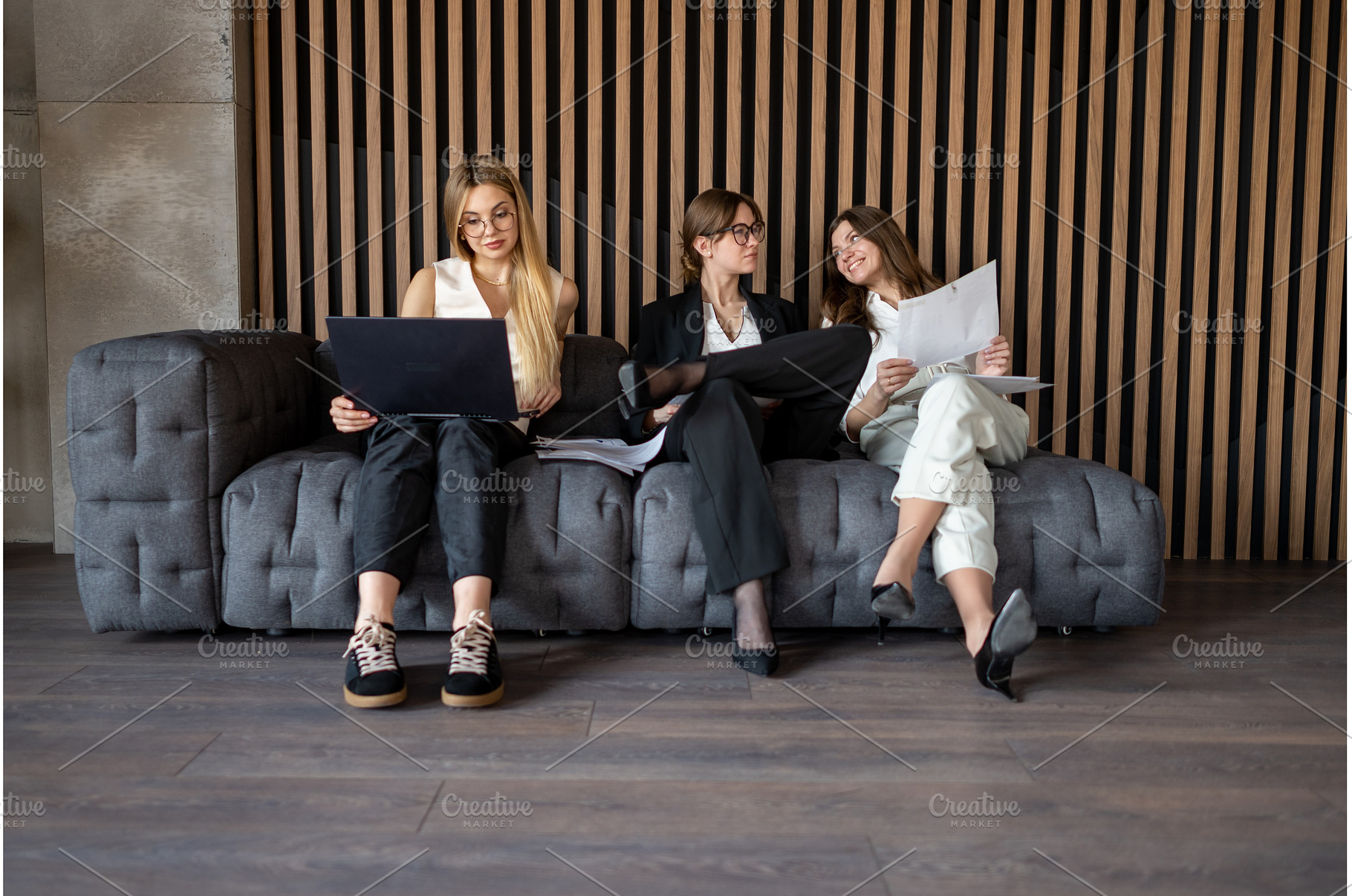 Women in businesswear working, a Business Photo by undrey