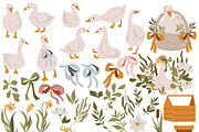 Goose + BONUS 80 elements, a Pattern Graphic by Lineli (Thumbnail 2 of 13)