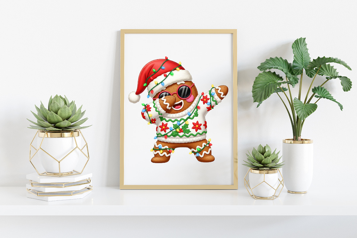 Christmas Gingerbread Dabbing, an Illustration by Craft Nest (Photo 4 of 6)