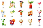 Vintage Cocktails Clipart, an Illustration by Designworld (Thumbnail 3 of 5)