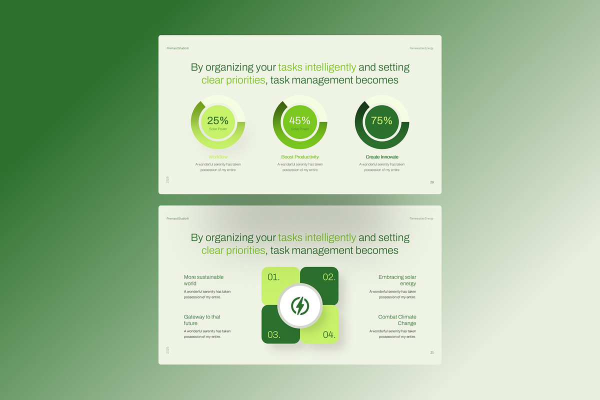 Green Energy Presentation PowerPoint, a Presentation Template by Premast (Photo 4 of 5)