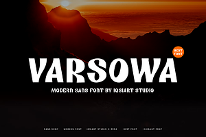 Varsowa - Modern Sans Font, a Sans Serif Font by Iqsiart Studio