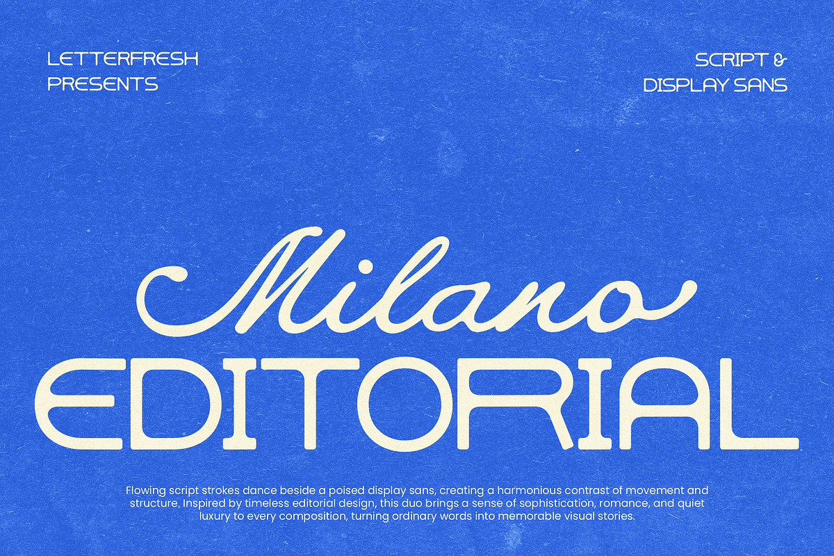 Milano Editorial Vintage, a Script Font by Letter Fresh (Photo 13 of 13)