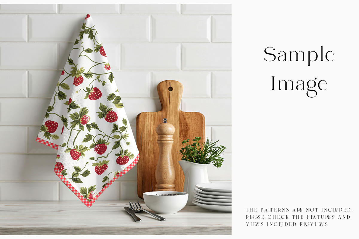 Kitchen Towel Mockups, a Household Mockup by mock-ups (Photo 6 of 13)