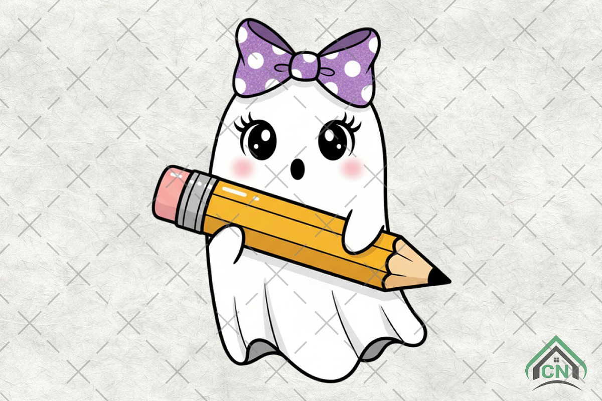 Spooky Teacher Halloween Ghost PNG, an Illustration by Craft Nest (Photo 1 of 6)