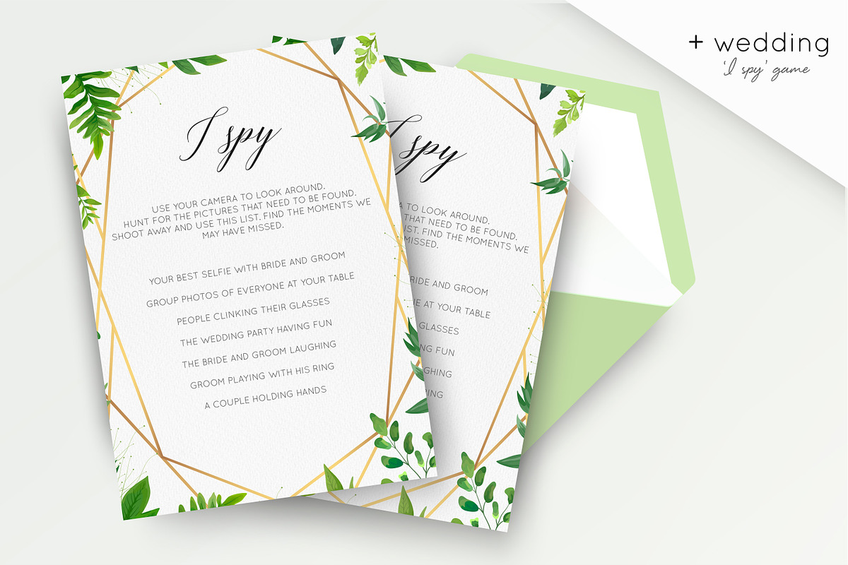 Wedding collection - Greenery gold, an Invitation Template by Alewiena (Photo 4 of 4)