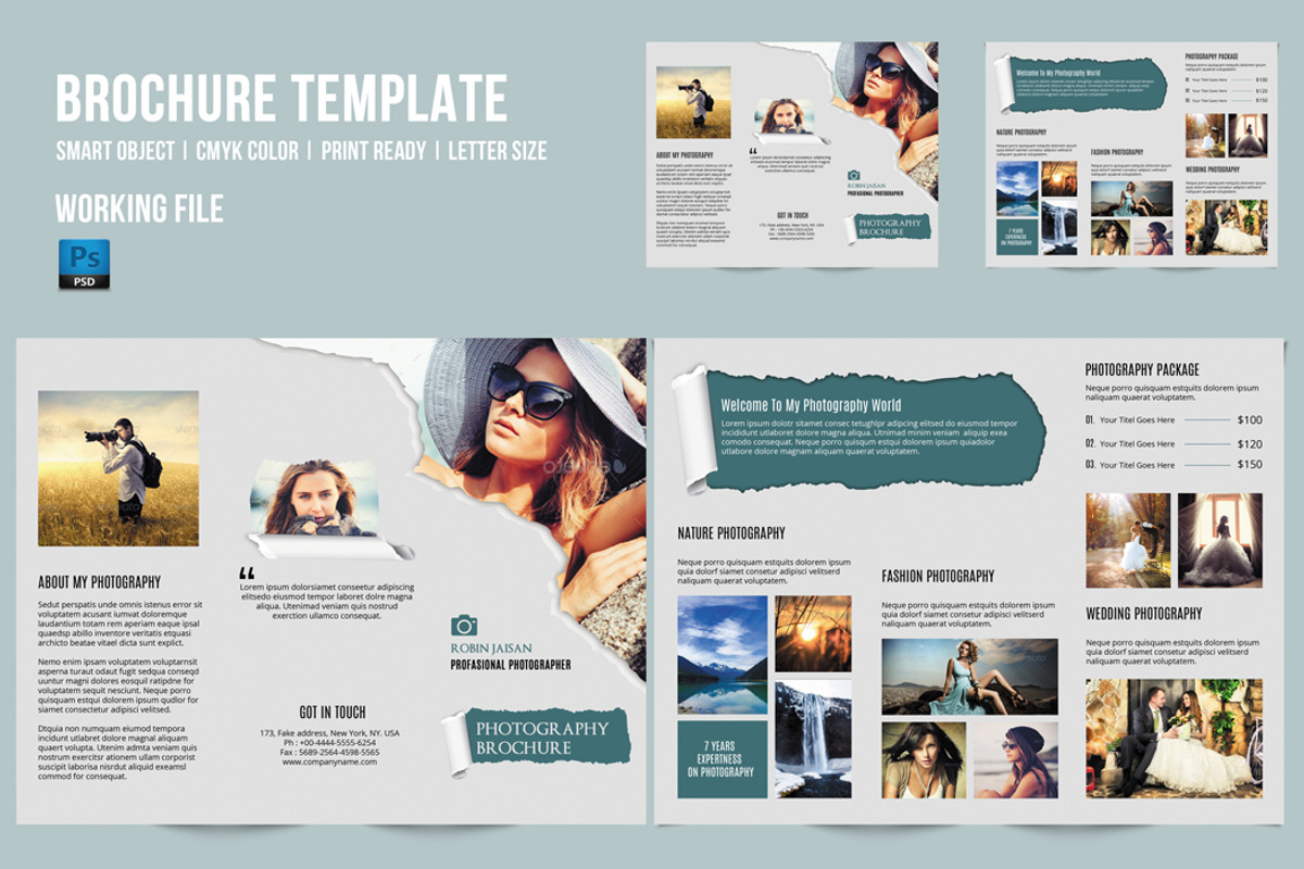 Trifold Photography Brochure, a Brochure Template by Template Shop (Photo 1 of 5)