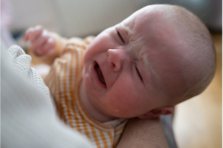 Portrait of crying baby girl lying, a Person Photo by Koldunova