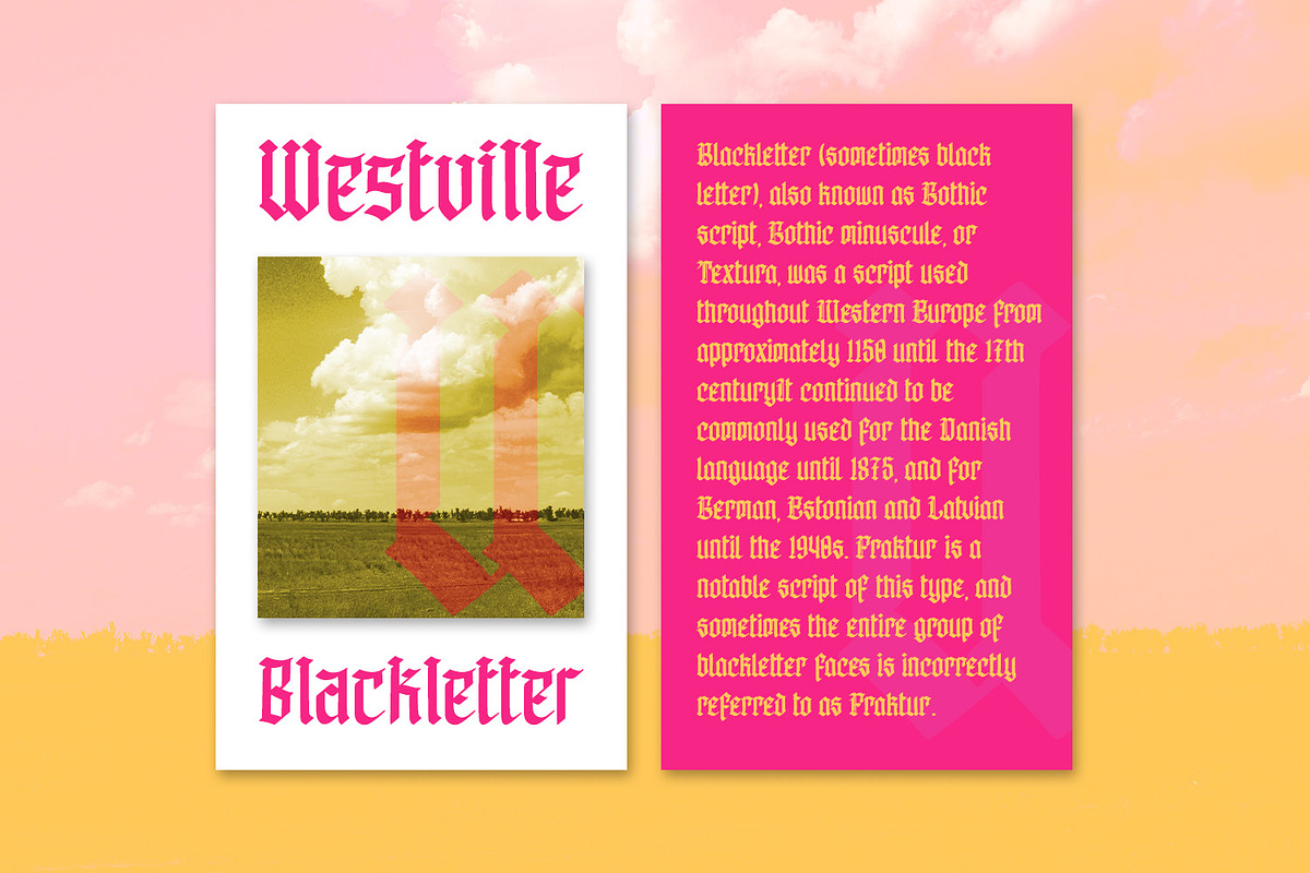 Westville, a Blackletter Font by Vintage Division (Photo 2 of 10)