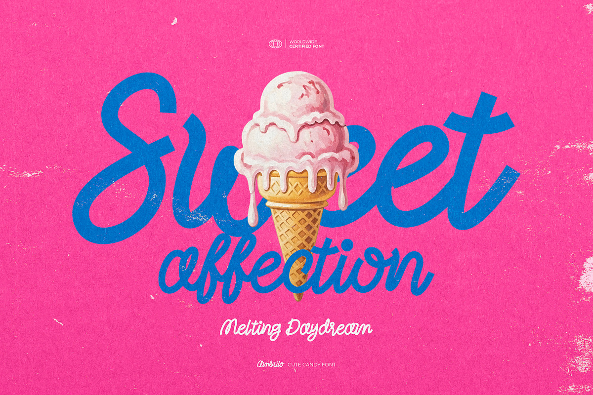Ambrilo - Cute Candy Font, a Font by ikiiko (Photo 4 of 7)
