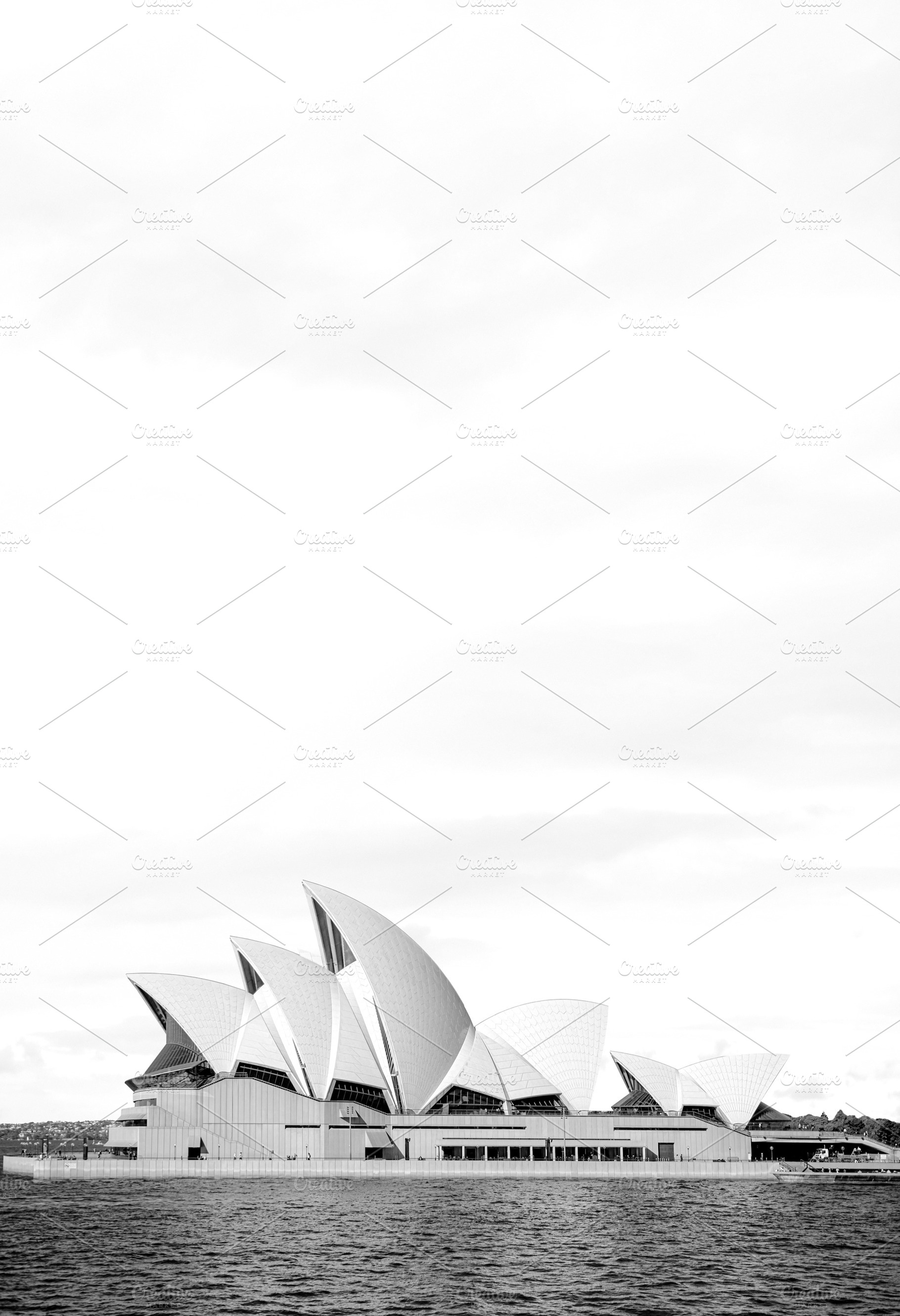 Black and white Sydney Opera house, an Architecture Photo by BOOCYS