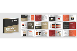 Brand Guidelines Template. Brown And