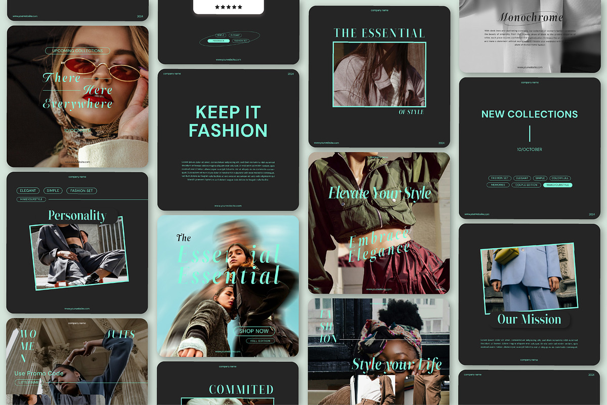 Trendy // Fashion Social Media Kit, a Social Media Template by SecondBrain Store (Photo 3 of 9)