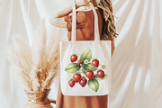 Strawberry-Themed Watercolor PNG, an Illustration by SinaCreation (Thumbnail 7 of 9)