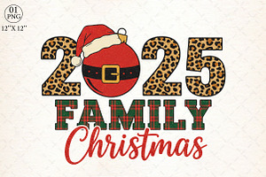 2025 Family Christmas PNG, an Illustration by Libby Wishes