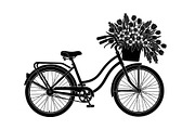 Flower Bicycle Silhouette Bundle, an Illustration by Gaye Art (Thumbnail 4 of 31)