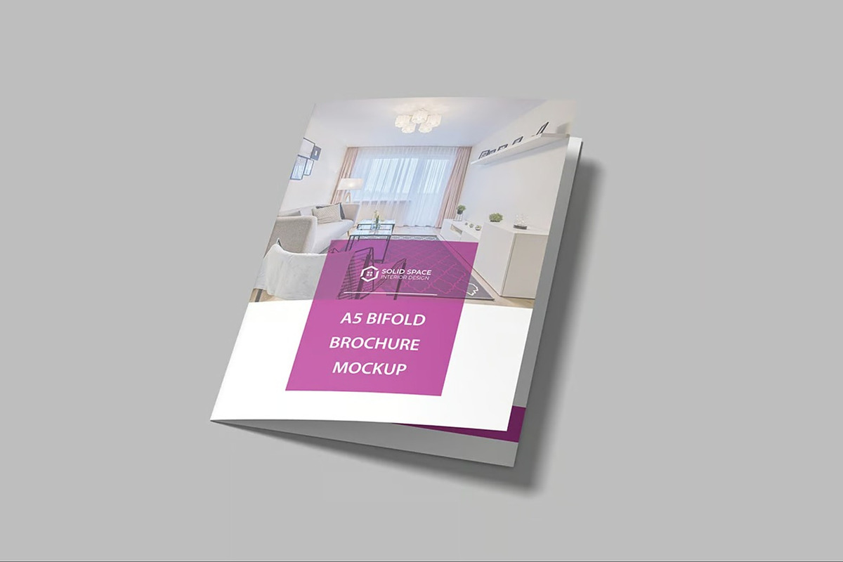 A5 Bifold Brochure Mockup, an Advertising Mockup by Hubzway (Photo 6 of 7)
