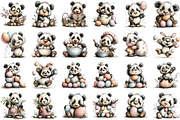 Whimsical Easter Panda Clipart, an Illustration by Sublimation Artist (Thumbnail 2 of 7)