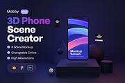 Mobby - 3D Phone Scene Creator, an Object 3D Model by Illustraly Design (Thumbnail 1 of 7)